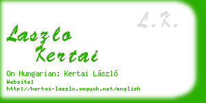 laszlo kertai business card
